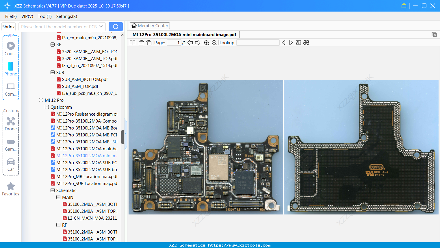 Xiaomi MI 12Pro-35100L2MOA Mini Mainboard Image